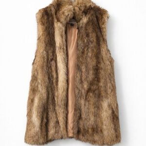 Universal Thread Brown Faux Fur Vest